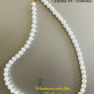 Elegant White Pearl Necklace